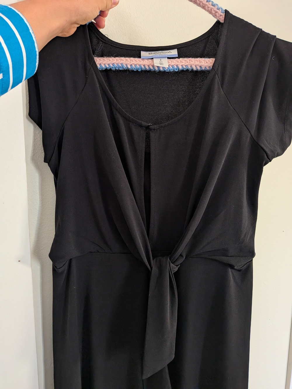 Madewell Black Tie-Front Dress